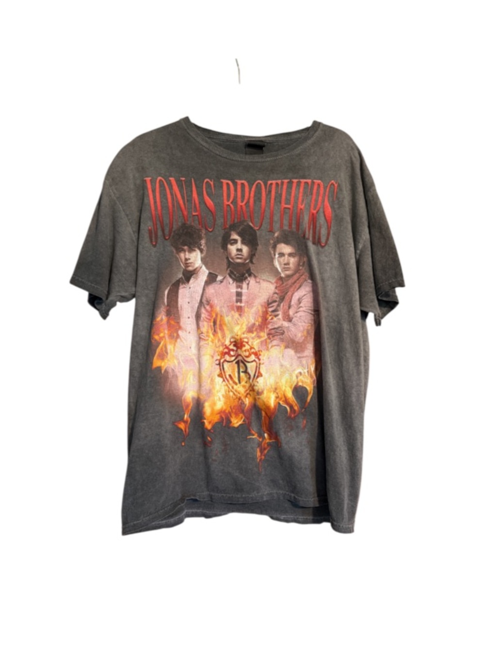 Jonas Brothers Concert Band Tee Burning Up Tour Graphic Tshirt 2008 EUC
